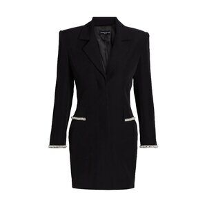 NEW Generation Love, M, Stellina Faux-Pearl-Embellished Crepe Blazer Minidress